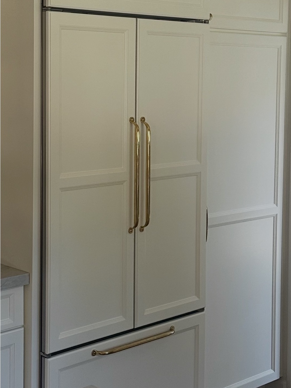Rejuvenation Massey Unlacquered Brass 12inch Appliance Pull